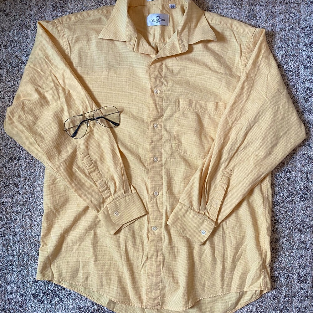 Dwight Schrute Costume, Valentino Yellow Button Down Dress Shirt